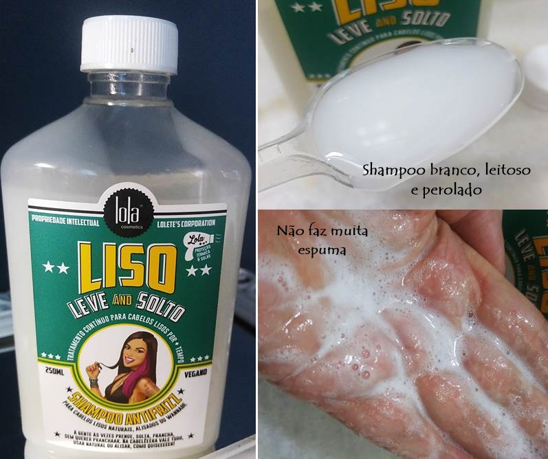 Shampoo Liso Leve and Solto da Lola Cosmetics