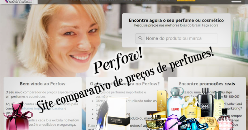 Site Perfow - Comparador de preços de perfumes!